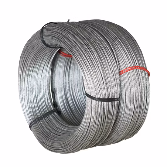 Cavo metallico in acciaio non zincato di fabbrica 6X24 + 7FC per legare e legare