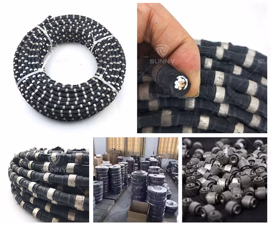 Sunny Tools 11.5mm Concrete Construction Demolition Diamond Wire Saw Rope with Rubber Steel.